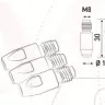 Наконечник к гор. п/а M8, d.1,0 мм L30 (тело 10) Cu-Cr-Zr Aurora купить в Екатеринбурге