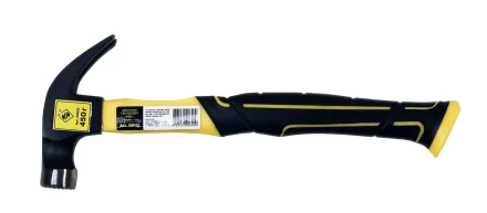 Молоток гвоздодер 450 грамм с фиберглассовой рукояткой и магнитом Энкор 23022 купить в Екатеринбурге