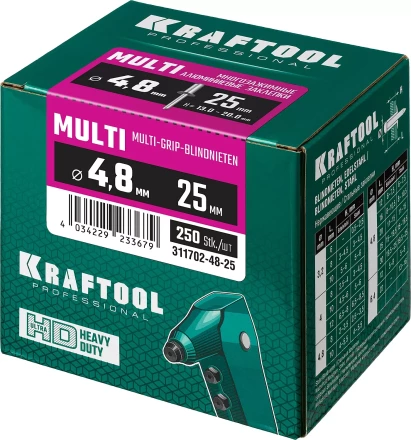 Заклепки многозажимные KRAFTOOL 311702-48-25 купить в Екатеринбурге