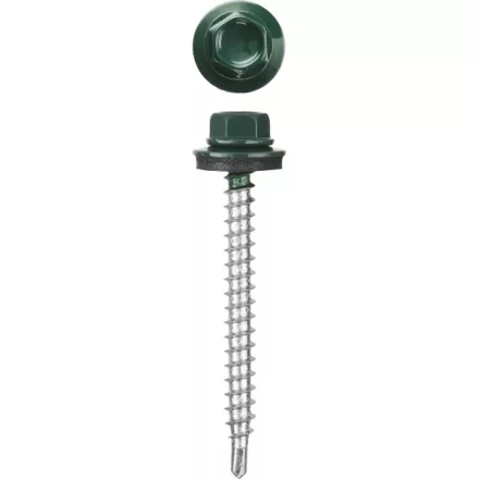 Саморезы СКД кровельные, RAL 6005 зеленый насыщенный, 51 х 4.8 мм, 1 200 шт, для деревянной обрешетки, STAYER 30300-48-051-6005 купить в Екатеринбурге