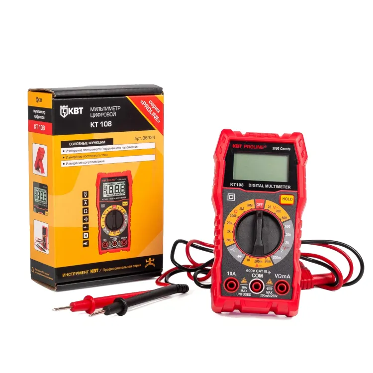 Мультиметр цифровой КВТ KT 108 с True RMS (86324) купить в Екатеринбурге