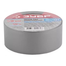 Клейкая лента ЗУБР &quot;ПРОФЕССИОНАЛ&quot; &quot;РЕФИЛ&quot;, универсальная, рифленая, водоотталкивающая, устойчивая к УФ. 50 мм х 50 м, серебристая 12075-50-50