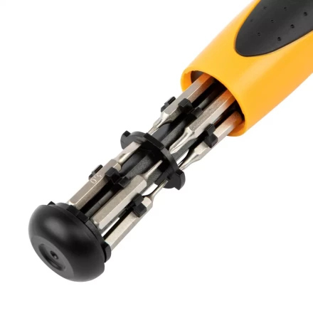 Отвертка реверсивная Denzel 7711609, механизм SmartPush mini 11 шт, CrMo купить в Екатеринбурге