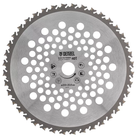 Диск для триммера Denzel 96382 , 255 х 25,4 40 зубов, Anti-Kick купить в Екатеринбурге