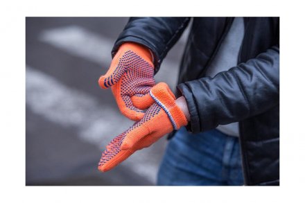 Утепленные перчатки с точечным ПВХ покрытием HAMMER 230-027 купить в Екатеринбурге