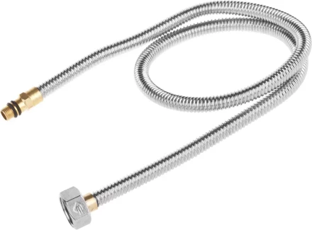 Подводка ЗУБР &quot;ЭКСПЕРТ&quot; сильфонная из нержавеющей стали, для смесителя, укороченная, г/ш (гайка-штуцер), 1/2&quot;, 0,8м 51012-080 купить в Екатеринбурге