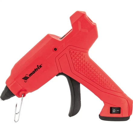 Клеевой пистолет, 11 мм, 40 (100) Вт, 18 г/мин, выключатель и индикатор напряжения Matrix 93007 купить в Екатеринбурге