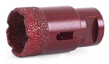 Алмазная коронка MESSER по камню с хвостовиком M14 (вакуумное спекание алмазов) 25 мм купить в Екатеринбурге