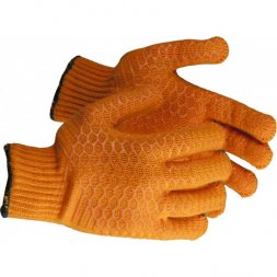 Перчатки ЗУБР трикотажные, с противоскользящим двусторонним перекрестным покрытием, L-XL 11278-XL