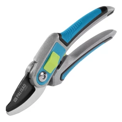 Секатор прямого реза  Palisad, 215 мм, регулировка захвата, трехкомпонентные рукоятки, LUXE, 60460