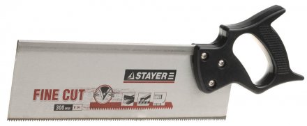 Ножовка для стусла c обушком (пила) STAYER 300 мм, 8 TPI, прямой закаленный зуб, точный рез. 1536-30 купить в Екатеринбурге