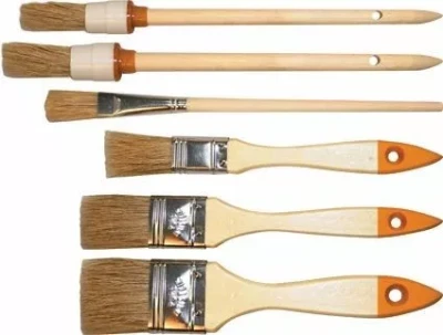 Набор кистей 6 шт.(плоские 3/4" 1" 1/5" круглые №1,№2 №4.)  SPARTA 841145