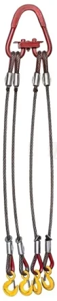 Строп канатный четырехветвевой 4СК 2.5 т L=6 м Звено РТ-3 с кч Гост 1.0 т опрессовка купить в Екатеринбурге