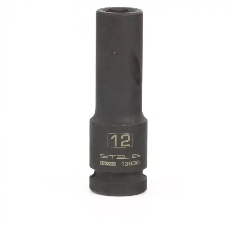 Головка ударная удлиненная шестигранная 12 мм 1/2" CrMo Stels 13936 купить в Екатеринбурге