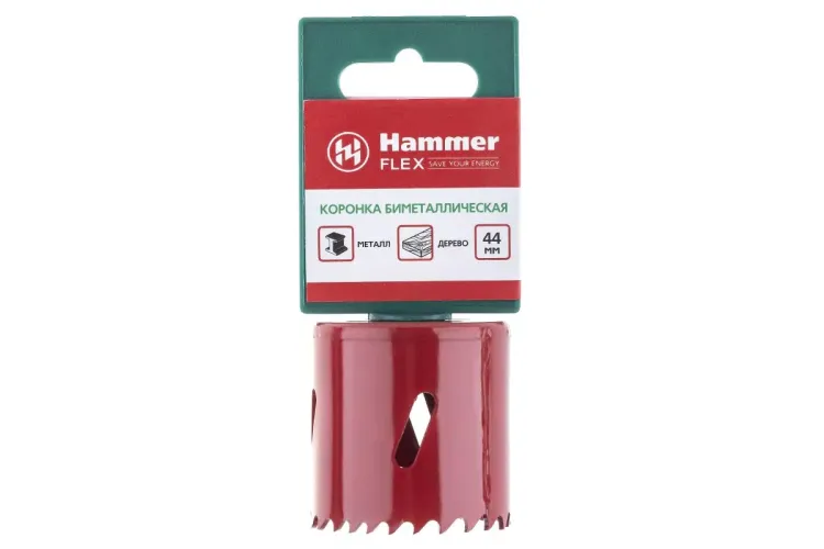 Коронка биметаллическая HAMMER Ф44х38мм 5/8" BiMETALL (224-009) купить в Екатеринбурге
