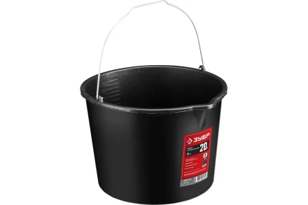 Ведро ЗУБР "МАСТЕР" строительное пластмассовое, 20л 06093-20_z03 купить в Екатеринбурге