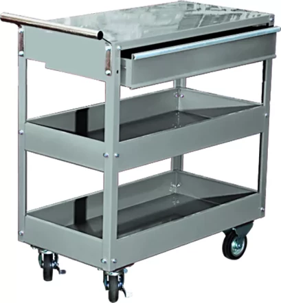 Тележка инструментальная 737 х 383 х 668 мм 3-секционная с ящиком  MATRIX 567345 купить в Екатеринбурге