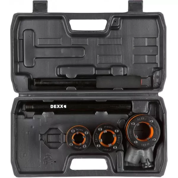 Набор DEXX: Клуппы трубные, с трещоткой 620мм, №3: 1/2", 3/4", 1" 28280-H3 купить в Екатеринбурге