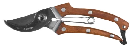 Секатор из нержавеющей стали с деревянными ручками, ЗУБР Эксперт 40103, рез до 22мм, 195мм 40103 купить в Екатеринбурге