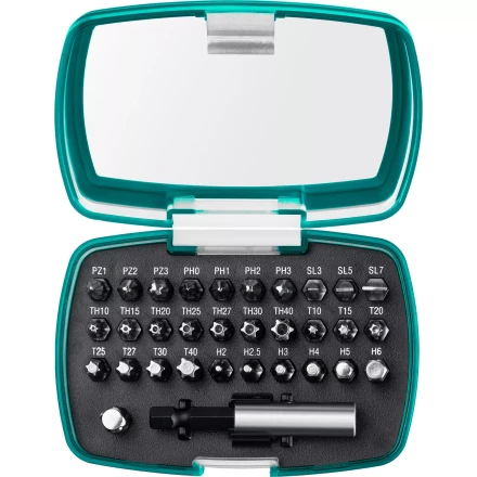 Набор бит и адаптеров KRAFTOOL C-Drive многофункциональный, Cr-Mo сталь, в ударопрочном компактном боксе. Цветная маркировка типов шлицов 26067-H32 купить в Екатеринбурге