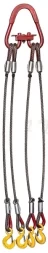 Строп канатный четырехветвевой 4СК 1.6 т L=6.5 м Звено РТ-3 с кч din 0.75 т канат din опрессовка