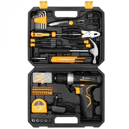 Дрель аккумуляторная в наборе DEKO GCD12DU3 104 tools + case, 063-4095 купить в Екатеринбурге