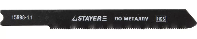 Полотна STAYER "PROFI", U118G, для эл/лобзика, HSS, по металлу (0,5-1,5мм), US-хвост., шаг 1,1мм, 50мм, 2шт 15998-1.1_z01 купить в Екатеринбурге
