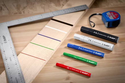 ЗУБР МК-800 белый, 2-8 мм клиновидный маркер-краска (06327-8) купить в Екатеринбурге