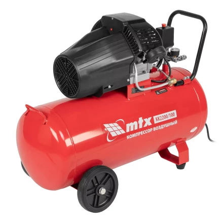 Компрессор воздушный MTX КК-2200/100, 2,2 кВт, 350 л/мин, 100 л, прямой привод, масляный купить в Екатеринбурге