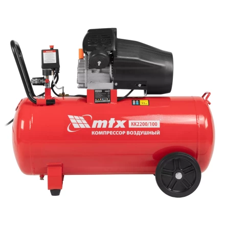 Компрессор воздушный MTX КК-2200/100, 2,2 кВт, 350 л/мин, 100 л, прямой привод, масляный купить в Екатеринбурге