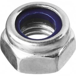 Гайка ЗУБР шестигранная DIN 985 самостопорящаяся, с нейлоновым кольцом, класс прочности 8, оцинкованная, M4, ТФ0, 30000 4-303580-04