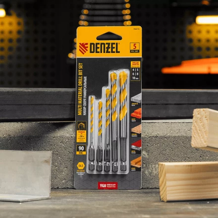 Набор сверл универсальных, Multi cut, 4-10 мм, 5 шт Denzel 706016 купить в Екатеринбурге