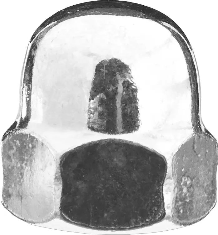 Гайка ЗУБР колпачковая DIN 1587, оцинкованная,  M12, ТФ6, 2 шт. 4-303686-12 купить в Екатеринбурге