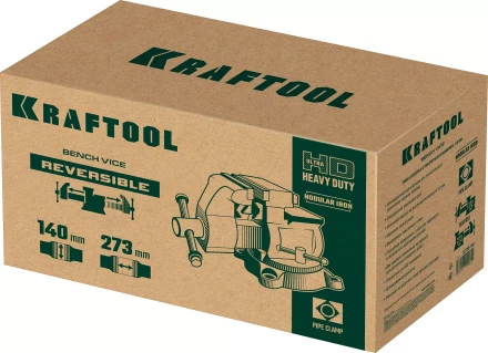 Тиски KRAFTOOL Reversible слесарные 32705-140 купить в Екатеринбурге