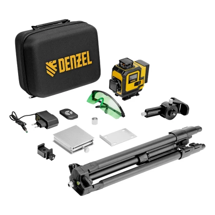 Лазерный уровень мультипризменный DLV 360-4T, 30 м, зеленый луч, Li-Ion 2,4 Aч, штатив// Denzel 350815 купить в Екатеринбурге