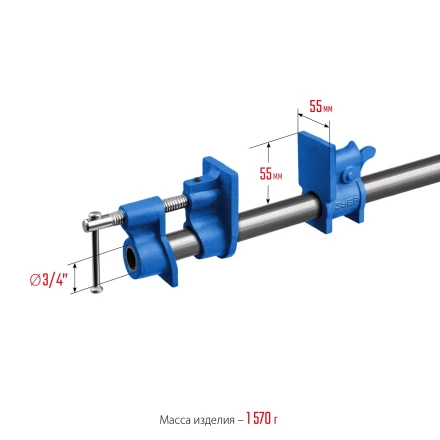 ЗУБР СТ-34, 3/4, трубная струбцина (32305-34) купить в Екатеринбурге