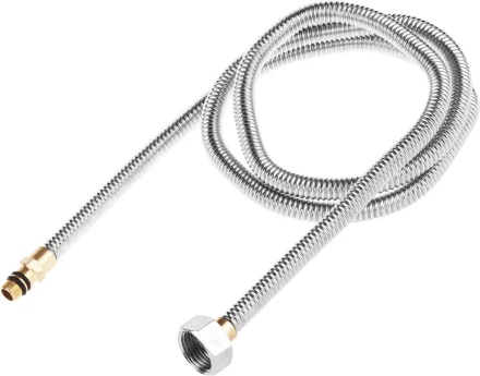 Подводка ЗУБР &quot;ЭКСПЕРТ&quot; сильфонная из нержавеющей стали, для смесителя, укороченная, г/ш (гайка-штуцер), 1/2&quot;, 1,2м 51012-120 купить в Екатеринбурге