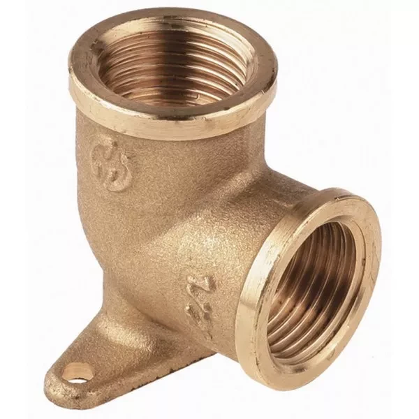 Уголок GENERAL FITTINGS с креплением к стене в двух точках, латунь, г/г, 1/2" 51076-G/G-1/2 купить в Екатеринбурге