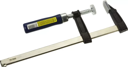 Струбцина DEXX, тип &quot;F&quot;, деревянная ручка, стальная закаленная рейка, 50х200мм 3205-50-200 купить в Екатеринбурге