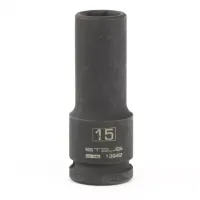 Головка ударная удлиненная шестигранная 15 мм 1/2" CrMo Stels 13942