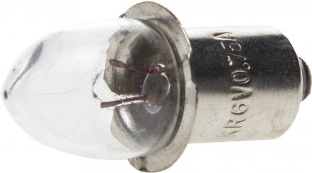 Лампа криптоновая СВЕТОЗАР без резьбы, для фонарей с 5-ю батареями, 6 В / 0,75 А SV-56974 купить в Екатеринбурге