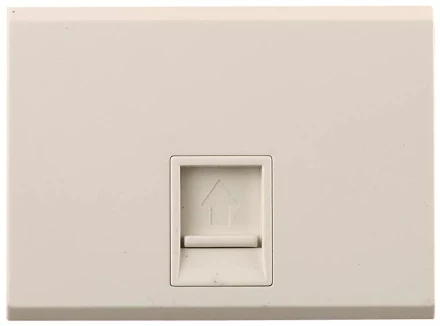 Розетка СВЕТОЗАР &quot;ЭФФЕКТ&quot; компьютерная, одинарная, без вставки и рамки, цвет бежевый SV-54419-B купить в Екатеринбурге