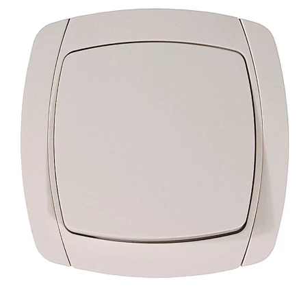 Выключатель СВЕТОЗАР &quot;CITY LIGHT&quot; одноклавишный в сборе, цвет бежевый, 10А/~250В SV-54230-B купить в Екатеринбурге