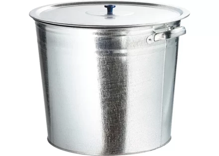 Бак для воды Россия оцинкованный с крышкой (крышка с ручкой) 32л, без крана 67549 купить в Екатеринбурге