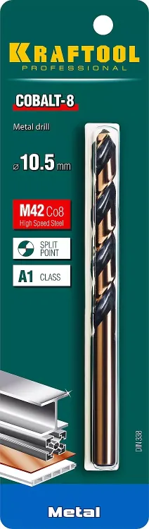 Сверло по металлу HSS-Co 29656-10.5 купить в Екатеринбурге
