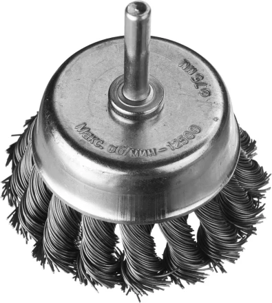 DEXX. Щетка чашечная со шпилькой, жгутированная стальная проволока 0,5мм, 75мм 35111-075 купить в Екатеринбурге