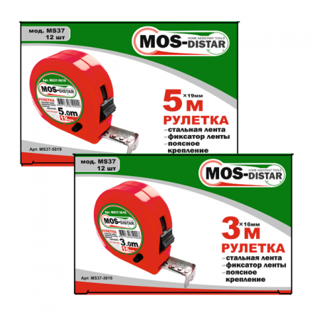 Рулетка измерительная MOS-DISTAR MS37-3016 купить в Екатеринбурге