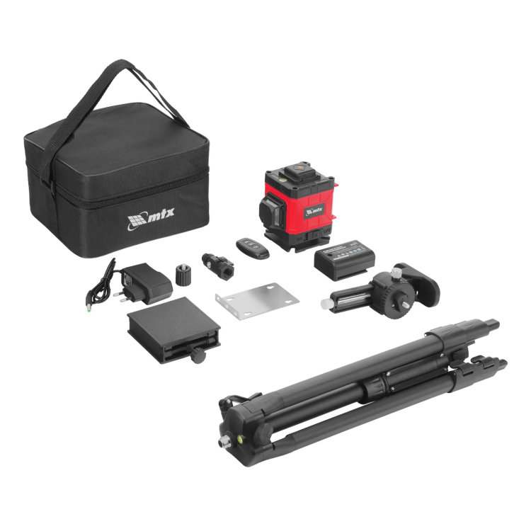 Лазерный уровень м-призм. ML 360-3 Pro SET, 30 м, акк. Li 3000 мАч, состоит из 2 частей// MTX 350835 купить в Екатеринбурге