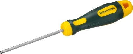 Отвертка KRAFTOOL, Cr-Mo-V сталь, двухкомпонентная противоскользящая рукоятка, HEX, №3x75мм 250075-3-075 купить в Екатеринбурге