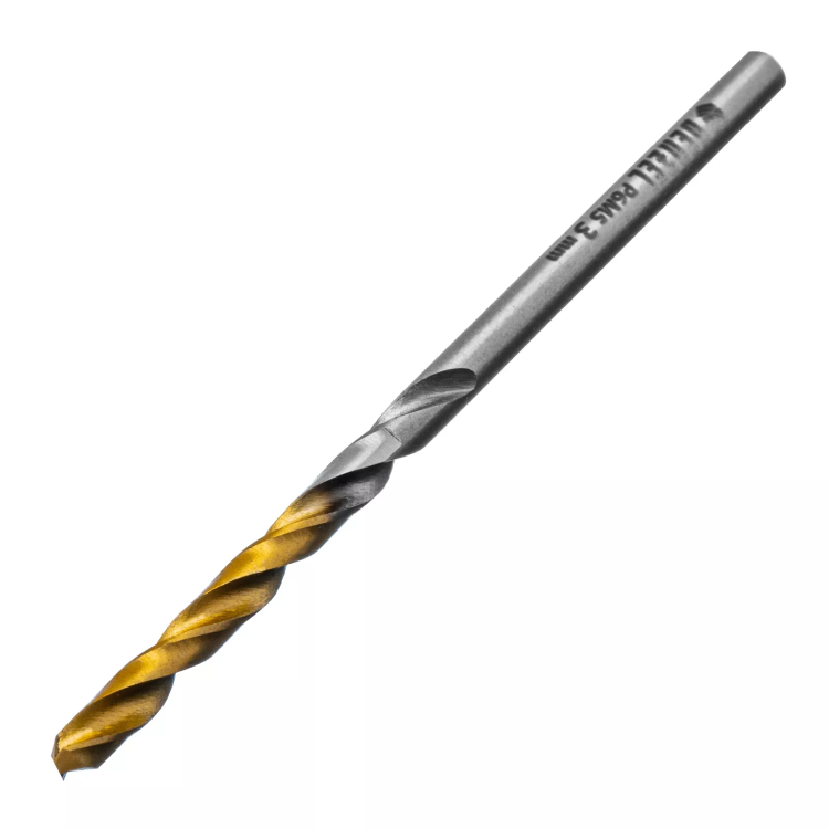 Сверло спиральное по металлу 3 x 60 мм, Р6М5, Golden Tip , 2шт. Denzel 718225 купить в Екатеринбурге